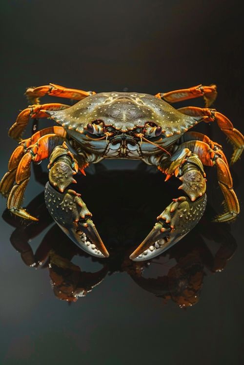 海鮮水產市場新鮮螃蟹 攝影圖